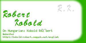 robert kobold business card